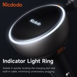  Tẩu Sạc Cho Ô Tô MCDODO CC-485 80W (With 80cm Type-C 45W built-in Retractable Cable, 1*Type-C + 1*USB-A port, Indicator Light Ring) 