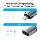  Đầu Chuyển OTG Type-C to Lightning VENTION CUD (480Mbps) 
