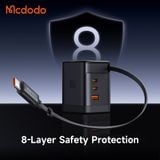  Củ Sạc Nhanh MCDODO FreeGo Series CH-848 100W (3*Type-C + 1*USB-A port, with built in retractable cable) 