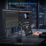  Trạm Sạc Đa Năng 13-in-1 VENTION TFX 8K (Thunderbolt 3/4, 8K@30Hz, TRRS Headset Jack, Interactive Touchscreen, Hidden Dual-Side Storage, Advanced Multi-Layer Cooling) 
