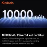  Pin Dự Phòng Kiêm Củ Sạc Kèm Cáp Type-C MCDODO FreeGo series MC-850 45W (10000mAh Power Bank, LED Display) 