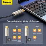  Cáp HDMI sợi quang cao cấp Baseus High Definition Series – HDMI to HDMI, hỗ trợ 4K/60Hz, truyền tín hiệu tốc độ cao 