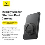  Ví Thẻ Tích Hợp Ring Nam Châm Magsafe Gắn Lưng iPhone Baseus MagPro 3 (11N Magnetic Attachment, Holds Up to 3 Cards, Built-in 360° Rotating Stand) 