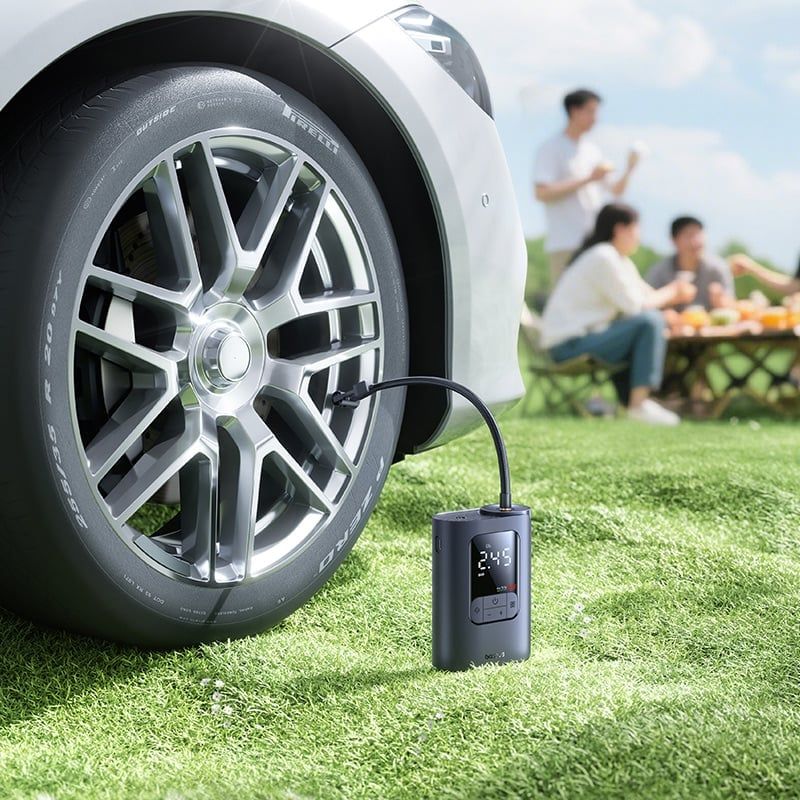  Máy Bơm Lốp Ô Tô Không Dây Baseus GoTrip VA1 Max (5 Inflation Modes, 7500mAh, ±0.05 BAR Pressure Accuracy, 3-Way LED Lighting for Night Use) 