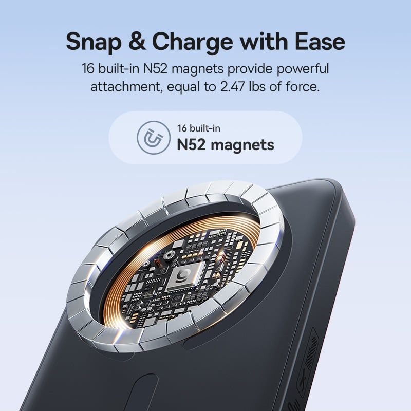  Pin Dự Phòng Không Dây Baseus EnerFill FM11 10000mAh 30W (1*Type-C port, NTC Cooling System, 15W Wireless Charging) 