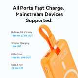  Pin Dự Phòng Không Dây Kèm Cáp Type-C VENTION FKQ 10000mAh 22.5W (15W Wireless Charging, 2*Type-C + 1*USB-A port, Digital Display, CCC / 3C Certification) 