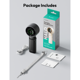  Quạt mini Cầm Tay AECOOLY Halo 02 3600mAh (7000rpm, 16.5H, 5-Speed Level Adjustment, Dual Air Channels) 