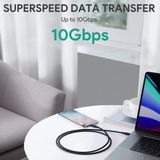  Cáp Sạc Nhanh C to C AUKEY CB-CD21 100W (USB3.1 10Gbps, 4K@60Hz 30-bit, 5A, 1.2m) 
