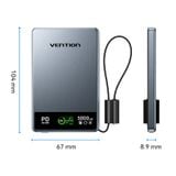  Pin Dự Phòng Không Dây Kèm Cáp Type-C VENTION FKK 5000mAh 20W (15W Wireless Charging, TFT Display, 1*Type-C port) 