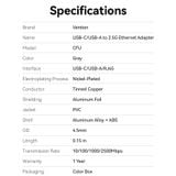  Đầu Chuyển Mạng LAN Type-C/USB-A to 2.5G Ethernet VENTION CFU (2.5Gbps, 0.15m) 