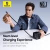  Củ Sạc Nhanh Để Bàn Baseus Super GaN 100W (GaN6 Technology, with 0.8m Retractable Type-C Cable + 2*Type-C + 1*USB-A port) 