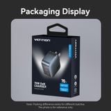  Củ Sạc Nhanh VENTION FEX 70W (2*Type-C + 1*USB-A, GaN V Tech) 