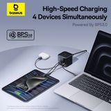  Củ Sạc Nhanh Để Bàn Baseus Super GaN 100W (GaN6 Technology, with 0.8m Retractable Type-C Cable + 2*Type-C + 1*USB-A port) 