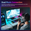  Tai Nghe Chụp Tai Không Dây QCY Heroad V200 Pro (Bluetooth v6.0, 240H, +Wired USB-C Cable, RGB Light, 7.1 Surround Sound, Detachtable Noise Canceling Mic) 
