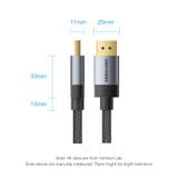  Cáp DisplayPort2.1 VENTION HGB 16K (16K@60Hz / 10K@60Hz / 8K@240Hz / 4K@360Hz / 2K@480Hz / 1080P@540Hz, HDR10+, HDCP 2.2, DSC 1.2a, 54Gbps, 3D Stereoscopic Imaging, FEC, NVIDIA G-Sync, AMD FreeSync Premium Pro, DSC, 32-bit audio) 
