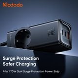  Bộ Sạc Chống Sét 4-in-1 MCDODO CH-462 70W (1*AC Outlet Up to 2500W + 2*Type-C port + 1*USB-A port) 