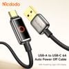  Cáp Sạc Nhanh USB to Type-C MCDODO CA-665 6A (1.2m, Auto Power Off, with Breathing Light, 480Mbps) 