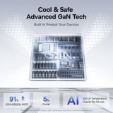  Củ Sạc Nhanh Baseus PicoGo AE21 100W (2*Type-C + 1*USB-A port, Real-Time Charging Info Display) 