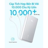  Pin Dự Phòng ANKER Zolo A110E 20000mAh 22.5W (1*Type-C + 1*USB-A Port + Type-C Built-in Cable, Digital Display) 