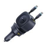  Tẩu Sạc Cho Ô Tô 3C+U Baseus PrimeTrip VR2 Max 60W (With 2*Type-C Retractable Cable) 