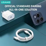  Bộ Sạc Nhanh Kèm Cáp C to C 60W USAMS ZX01 20W (1*Type-C port) 
