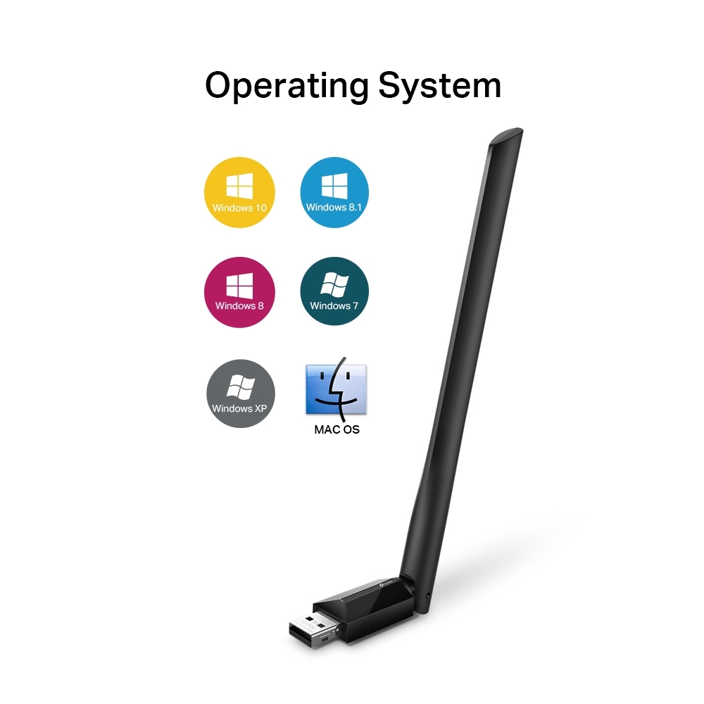  USB Wi-Fi TP-LINK Archer T2U Plus (Wi-Fi 5, Dual-Band, 600Mbps) 