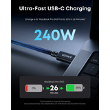  Cáp Sạc Nhanh C to C ANKER Prime A84N1 240W (80 Gbps, Thunderbolt 5, 8K@60Hz, 0.5m) 