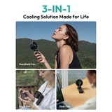  Quạt mini Cầm Tay AECOOLY Halo 02 3600mAh (7000rpm, 16.5H, 5-Speed Level Adjustment, Dual Air Channels) 