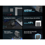  Củ Sạc Nhanh CUKTECH A15C 65W (2*Type-C + 1*USB-A port, with 1.5m C to C 5A cable) 