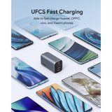  Củ Sạc Nhanh AUKEY PA-B6U 67W (2*Type-C + 1*USB-A Port, UFCS certified, GaN Technology) 