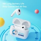  Tai Nghe Không Dây TWS ROCK Doraemon EB710 (Bluetooth v5.3, 5H, Low latency, 3D Sound, Reduce Noise Calling) 