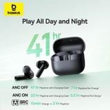  Tai Nghe Không Dây TWS Baseus Bass EP10 NC (Bluetooth v6.0, 7H, -43dB Deep Noise Cancelling, SuperBass, IP55, 58ms Low Latency) 