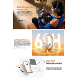  Tai Nghe Chụp Tai Không Dây QCY H2s Lite (Bluetooth v6.0, 60H, ENC, Dual-Device Connection, 40mm Dynamic Driver, QCY APP) 