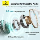  Tai nghe Bluetooth TWS Baseus Bowie MC1 OL Open-Ear (Bluetooth v5.4, 9H, Al Bass-Enhancement Algorithm & Full Sound Clarity, IP57, 0.8 mm Large Amplitude, AI ENC, Anti-Drop, 3-Magnet Driver Design, Customizable APP Control) 