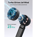  Quạt mini Cầm Tay AECOOLY Halo 02 3600mAh (7000rpm, 16.5H, 5-Speed Level Adjustment, Dual Air Channels) 