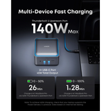  Trạm Sạc Đa Năng 14-in-1 ANKER Prime A83B5 (Thunderbolt 5, 140W Max, HDMI 2.1, DP 2.1, 120Gbps, Up to Two 8K Display, Smart Active Cooling, Supports Anker Dock Manager App) 