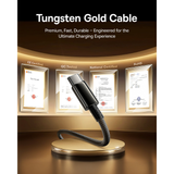  Cáp Sạc Nhanh C to C Baseus Tungsten Gold Air 240W (1.2m/2m, 480 Mbps) 