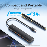  HUB Mở Rộng Đa Năng USB-C to USB 3.2 Gen 2 Type-A x 4/PD 10G VENTION CKC (100W, 10Gbps) 