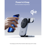  Đế Sạc Không Dây Để Bàn 3-in-1 AUKEY LC-MC312 15W (Qi2, Strong magnetic attraction) 