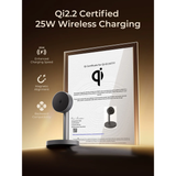  Đế Sạc Đứng Từ Tính Không Dây AUKEY Qi2.2 MagFusion LC-MC111 25W (Wireless Charging Qi2.2, 35° Adjustable Viewing Angle) 