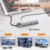 Hub mở rộng Baseus Metal Gleam Gen2 6-in-1 – Đa năng, dùng cho Macbook/Laptop/iPad/Smartphone, bản nâng cấp mới  - Cũ 