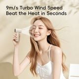  Quạt Cầm Tay Mini ROCK Mini Handheld High-Speed Fan (5W, LED Smart Display, 6H, 9m/s Wind Speed, 5-Speed Adjustable Settings, 3000mAh, 17400RPM) - Cũ 