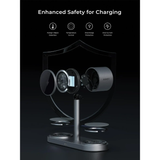  Đế Sạc Không Dây Để Bàn 3-in-1 AUKEY MagFusion 3X Pro LC-MC315 25W (Qi2.2, Strong magnetic attraction, Active Cooling System) 