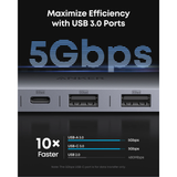  HUB Chuyển Đổi Đa Năng 7-in-1 ANKER A83D2 (Type-C to 1*HDMI4K@60Hz + 1*Type-C Data 10Gbps + 2*USB-A3.0 5Gbps + 1*Type-C PD100W + 1*SD/TF) 