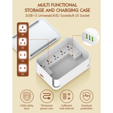 Ổ Cắm Điện Đa Năng Kiêm Sạc Không Dây LDNIO SN5310 2500W (5*Universal Outlet, 3*USB-A port, Wireless Charging 15W) 