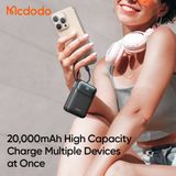  Pin Dự Phòng Kèm Cáp Type-C + Lightning MCDODO YGS MC-993 20000mAh 45W (1*Type-C+1*USB-A ports, LED Display) 