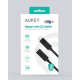  Cáp Sạc Nhanh C to C AUKEY CB-TCC241 240W (USB 4.0, 8K@60Hz, 40Gbps) 