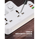  Ổ Cắm Điện Đa Năng LDNIO SC2311 2500W (2*Universal Outlet, 1*Type-C + 2*USB-A port, with Night Lamp) 