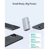  Pin Dự Phòng Mini AUKEY Spark Mini PB-Y59 5000mAh 20W (1*Type-C plug + 1*Type-C port, LED Display) 