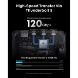  Trạm Sạc Đa Năng 14-in-1 ANKER Prime A83B5 (Thunderbolt 5, 140W Max, HDMI 2.1, DP 2.1, 120Gbps, Up to Two 8K Display, Smart Active Cooling, Supports Anker Dock Manager App) 